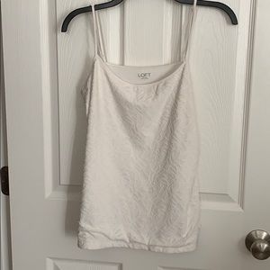 LOFT camisole, white, size L